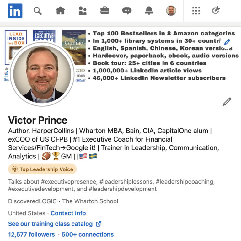 LinkedIN named Victor as a Top Leadership Voice in 2023